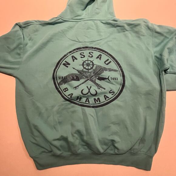 Pacific & Co Nassau Bahamas Blue Women Long Sleeve‎ Sweater Large Hoodie - Picture 11 of 11